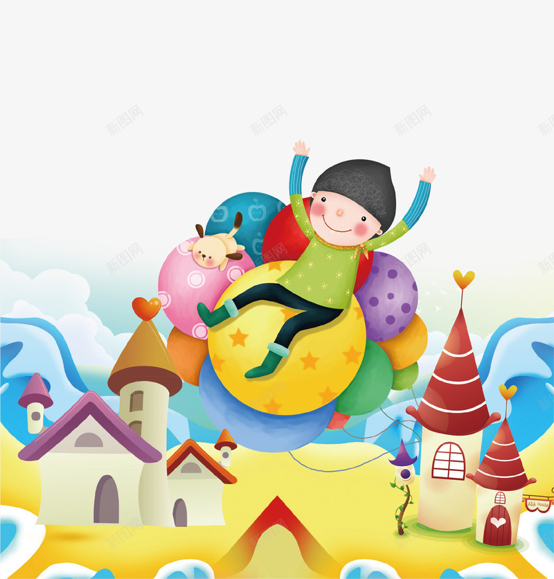 卡通儿童乐园插画psd免抠素材_88icon https://88icon.com 61 乐园 儿童 儿童节快乐 城堡 天天快乐 开心 插画 海浪