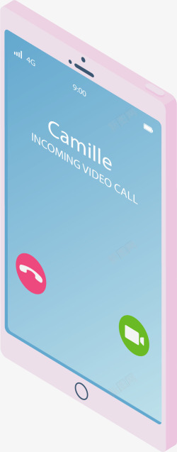 立体手机来电显示矢量图素材