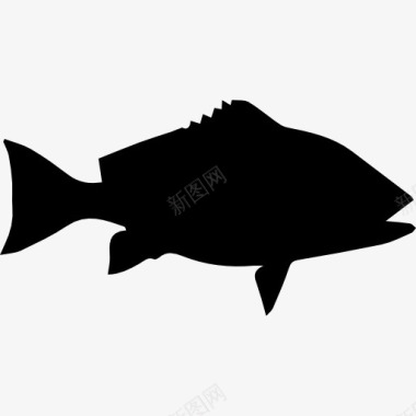 鱼形状的红鲷鱼图标图标