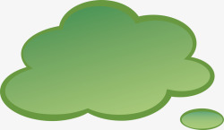 绿色云彩气泡矢量图素材