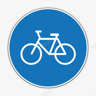 卡通海面道路自行车专用道路标图标图标