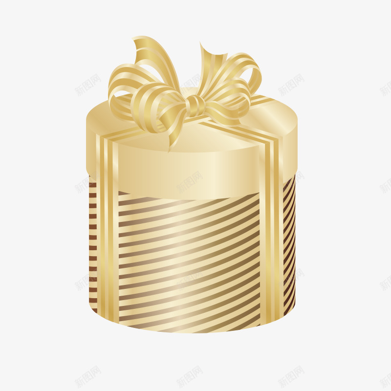 礼物盒金色立体png免抠素材_88icon https://88icon.com 礼物盒 立体 装饰 金色