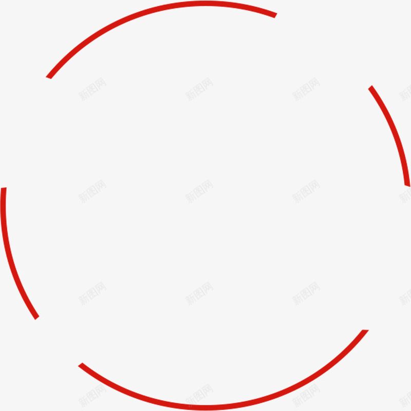 红色简约线条圆圈边框纹理png免抠素材_88icon https://88icon.com 免抠PNG 圆圈 简约 红色 线条 边框纹理