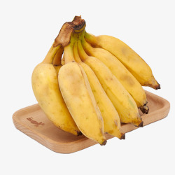 免抠新鲜水果盘新鲜水果盘里的小米蕉实物高清图片