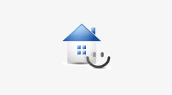 应用程序的智能手机蓝色小房子图标高清图片