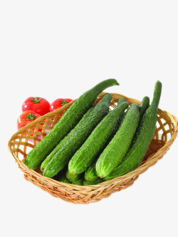 篮子黄瓜健康蔬菜高清图片