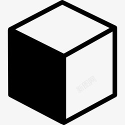 立方体盒子立方体的变异与阴影图标高清图片
