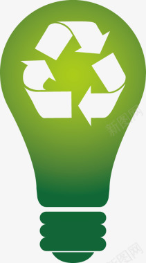 环保标志PNG矢量图环保灯泡图标图标