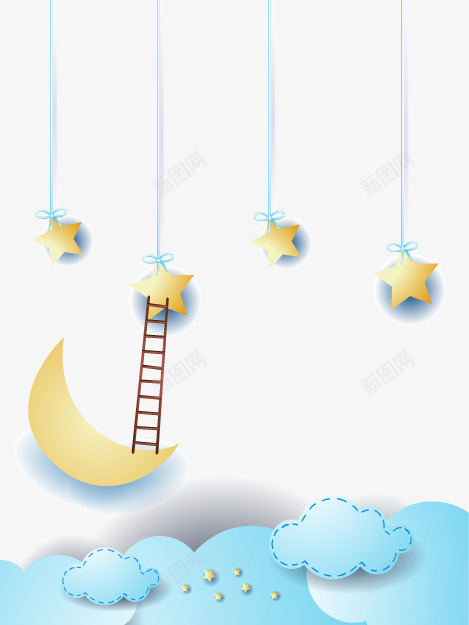 创意卡通星星月亮png免抠素材_88icon https://88icon.com 云彩 创意卡通图 星星 月亮矢量图
