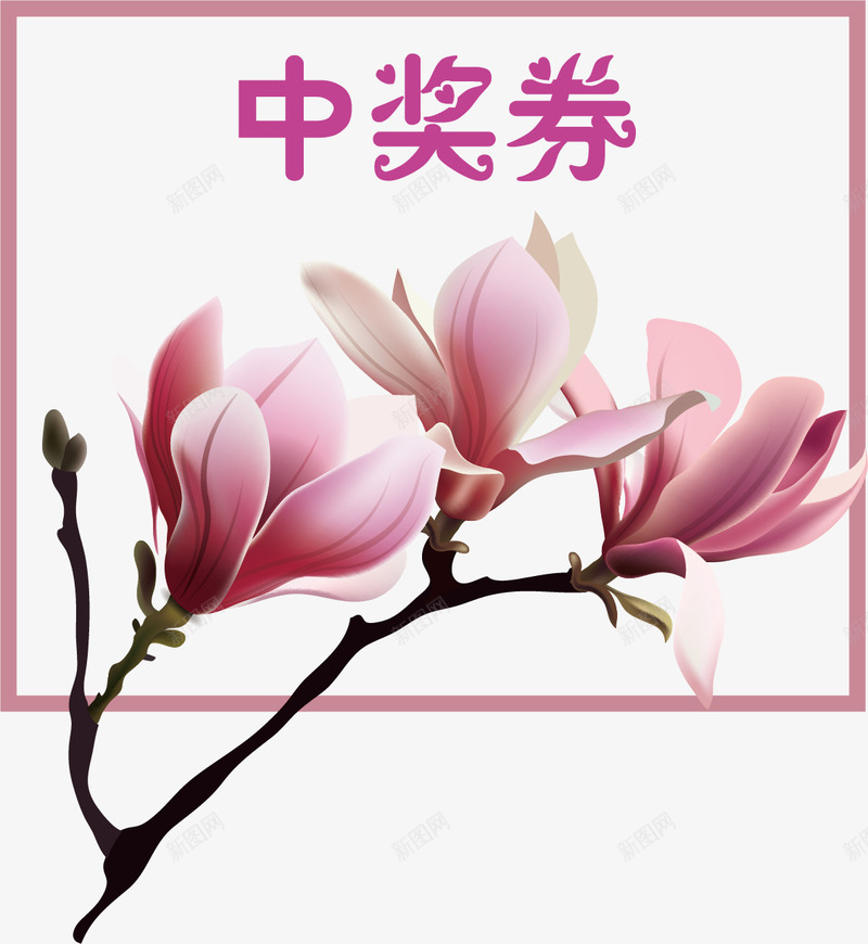 玉兰花背景中奖券png免抠素材_88icon https://88icon.com 中奖券 唯美背景 店铺促销装饰 玉兰花 花卉 鲜花背景