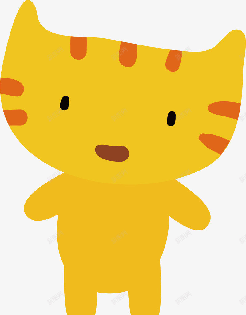 黄色猫玩偶矢量图ai免抠素材_88icon https://88icon.com 儿童玩具 可爱 小猫咪 布娃娃 玩偶眼睛 玩具 矢量图 黄色