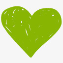 绿色爱心绿色爱心心形形状图标图标