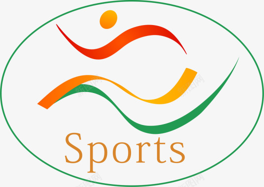 运动会徽椭圆的户外运动logo矢量图图标图标