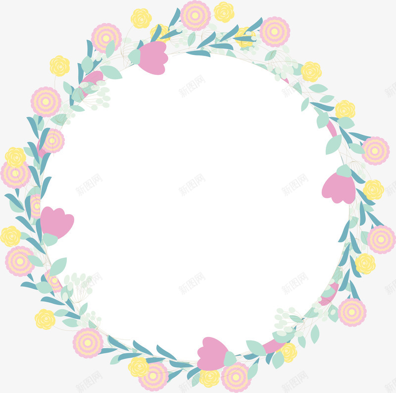 手绘花花环花藤png免抠素材_88icon https://88icon.com 情人节 手绘花 文字标签 母亲节 花环 花藤 蔷薇花 蔷薇花藤