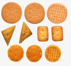 各种形状的饼干抠图素材