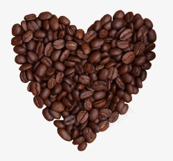 爱心形状咖啡豆素材