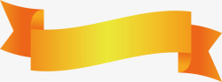 黄色彩带标题框素材