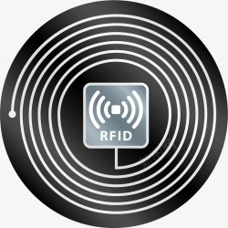 卡通射频圆盘黑色射频高清图片