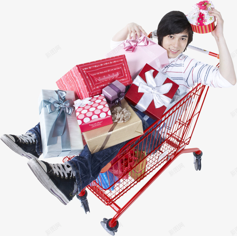 躺在购物车里的人png免抠素材_88icon https://88icon.com 商品 礼物 购买 购物 购物车