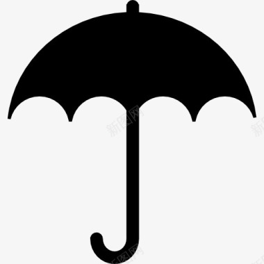 保护伞填充形状图标图标