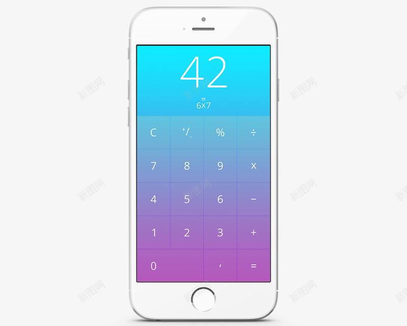 计算器应用psd免抠素材_88icon https://88icon.com IOS 手机APP 计算器应用
