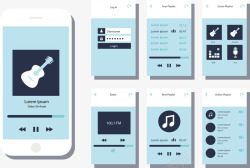 精美音乐手机矢量图素材