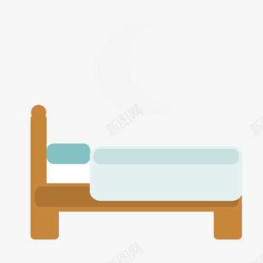 枕头睡觉图标矢量图图标