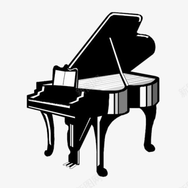 乐器插画钢琴图标图标