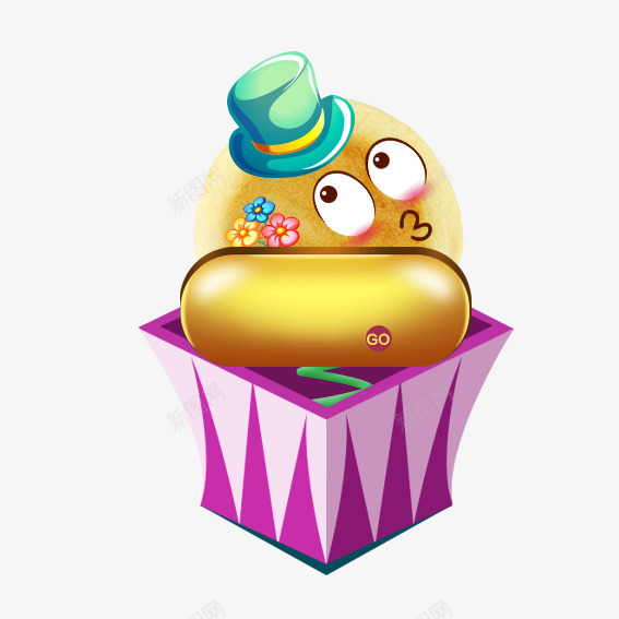 愚人节礼物psd免抠素材_88icon https://88icon.com 创意饼干 惊喜 愚人节 礼物 紫色礼盒 饼干
