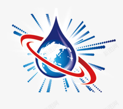 地球水滴logo图标图标