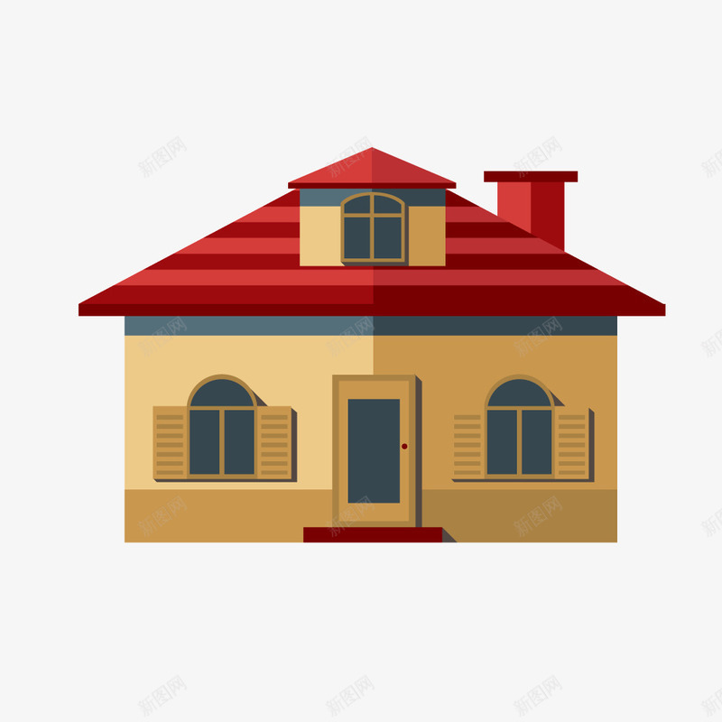 黄色欧美建筑小房子矢量图ai免抠素材_88icon https://88icon.com 小房子 建筑 欧美 欧美房子 黄色 矢量图