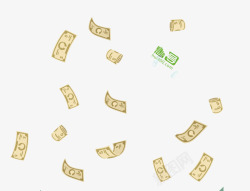 散落的钱币素材