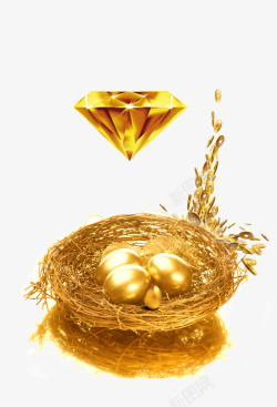 金色钻石一窝金蛋素材