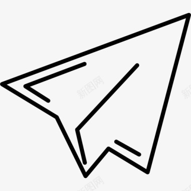玩具滑滑梯纸飞机的轮廓图标图标