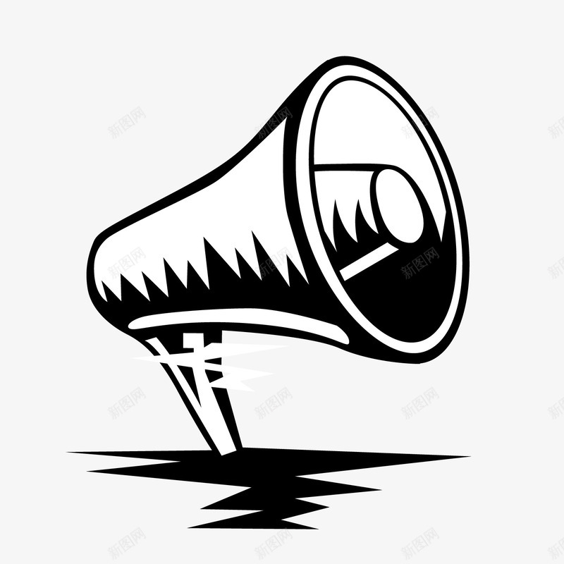 通知小喇叭剪影png免抠素材_88icon https://88icon.com 公告小喇叭 剪影 通知小喇叭 黑白
