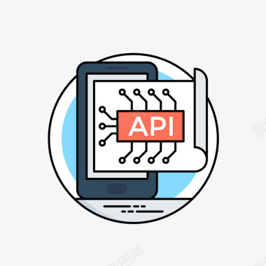 API标手机电子电路矢量图图标图标