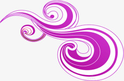 教师节紫色线条云彩素材