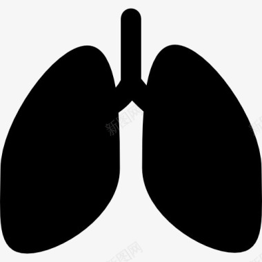 医疗心电图肺的轮廓图标图标