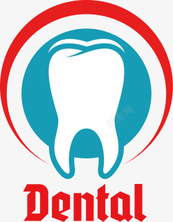 健康牙齿的标志矢量图素材