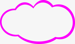 粉色云朵中空白色素材