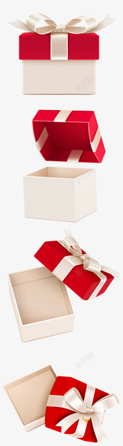 红色高端礼盒礼物素材