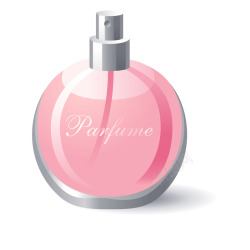 化妆水香水粉色瓶子素材