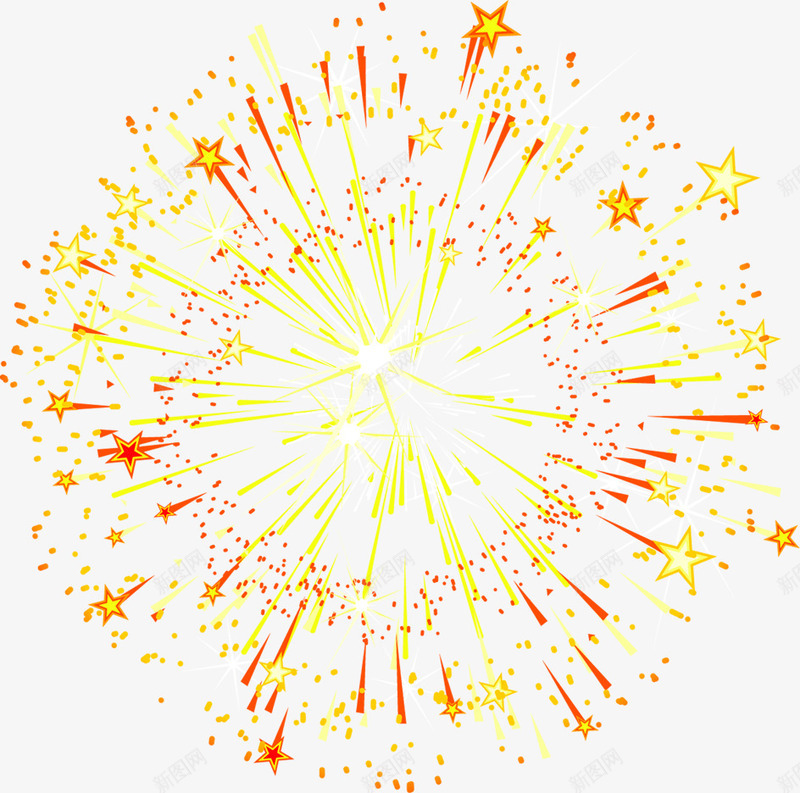 黄色卡通星光绚烂png免抠素材_88icon https://88icon.com 卡通 星光 绚烂 设计 黄色