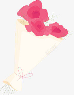 浪漫粉红色玫瑰花环素材