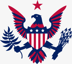 美国符号老鹰美国卡通风格矢量图高清图片
