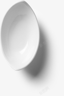 纯白色叶子形状的盘子素材