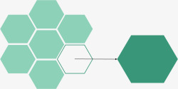 蜂巢六边形标题栏素材