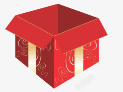 圣诞快来红色礼物盒高清图片