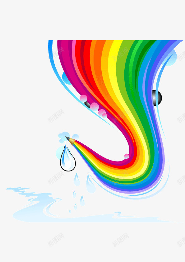 彩虹云朵装饰图案png免抠素材_88icon https://88icon.com 云朵 彩虹 水滴 线条 背景装饰图案 装饰图案