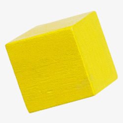 黄色正方体形状素材